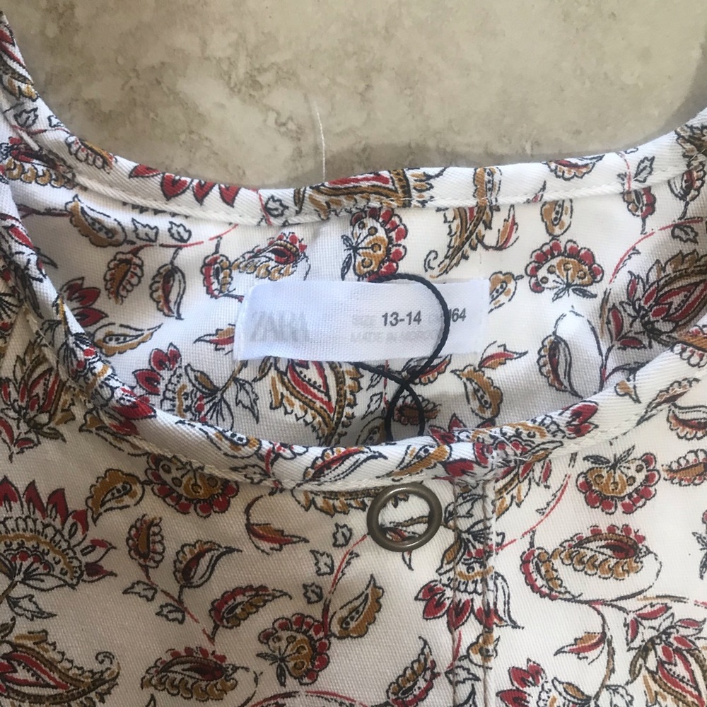NWT Zara Girls Floral Printed Jumpsuit - Picture 6 of 10